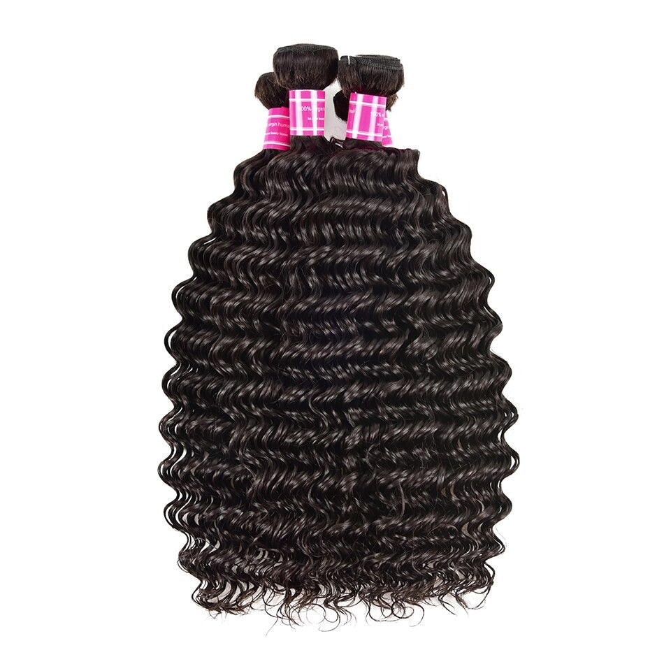 Wholesale Peruvian Deep Wave 5/6/10/12 Bundles 10A Grade Human Hair Bu - GlamAura