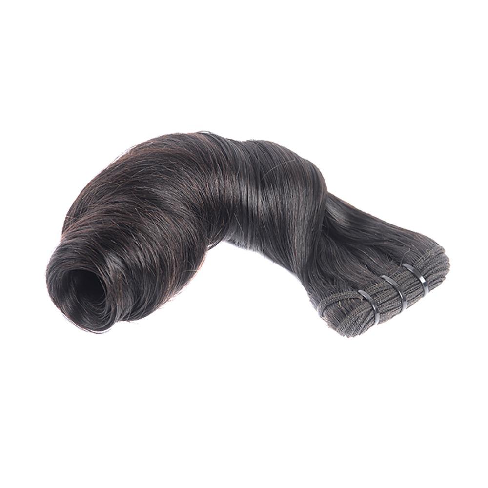Super Double Drawn 12A Grade Romance Curl BUNDLES with CLOSURES & FRON - GlamAura