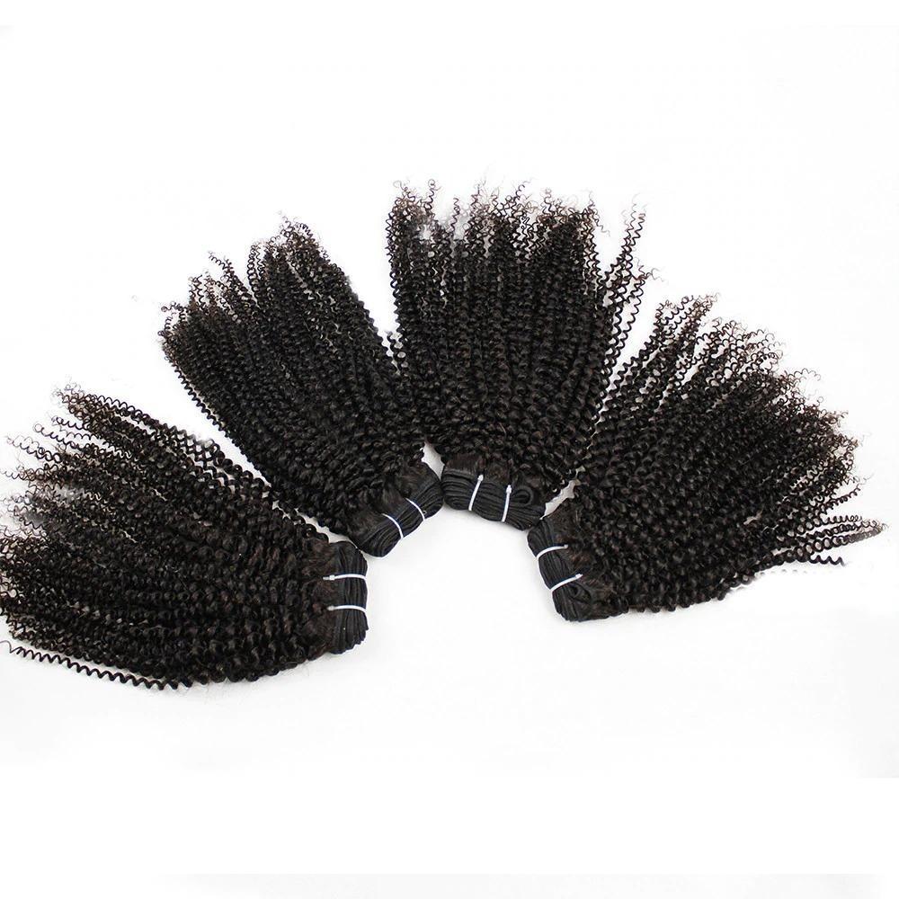 Super Double Drawn 12A Grade Afro Kinky Curly BUNDLES with CLOSURES & - GlamAura