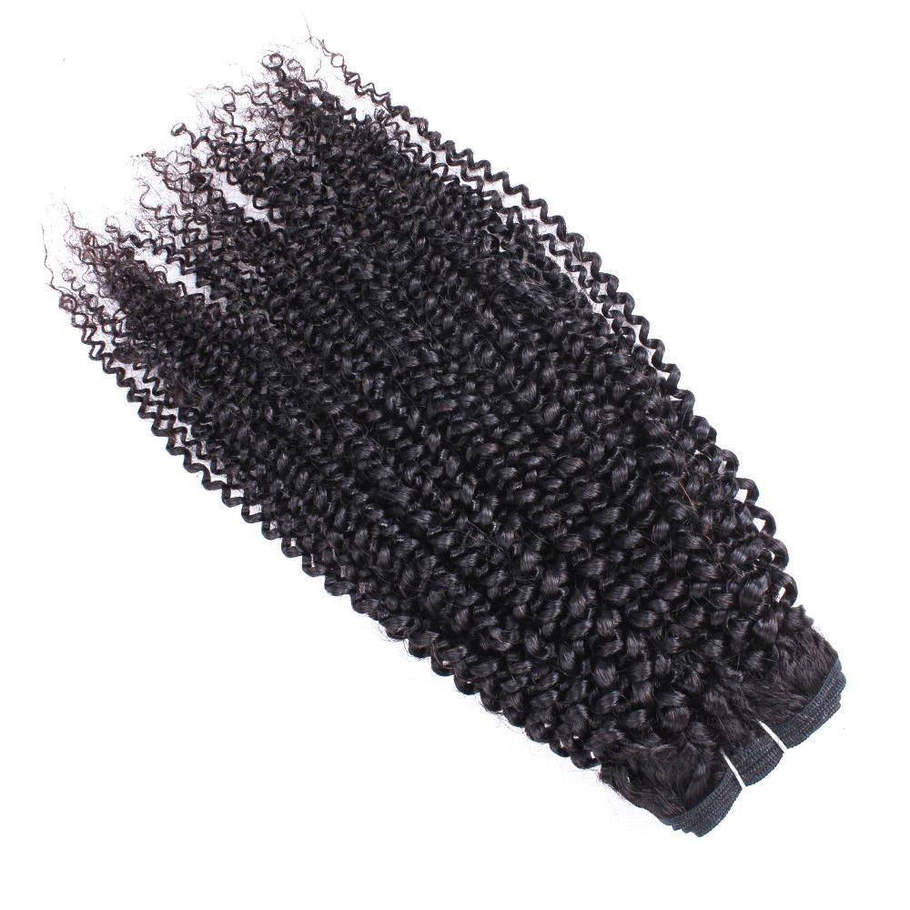 Super Double Drawn 12A Grade Afro Kinky Curly BUNDLES with CLOSURES & - GlamAura
