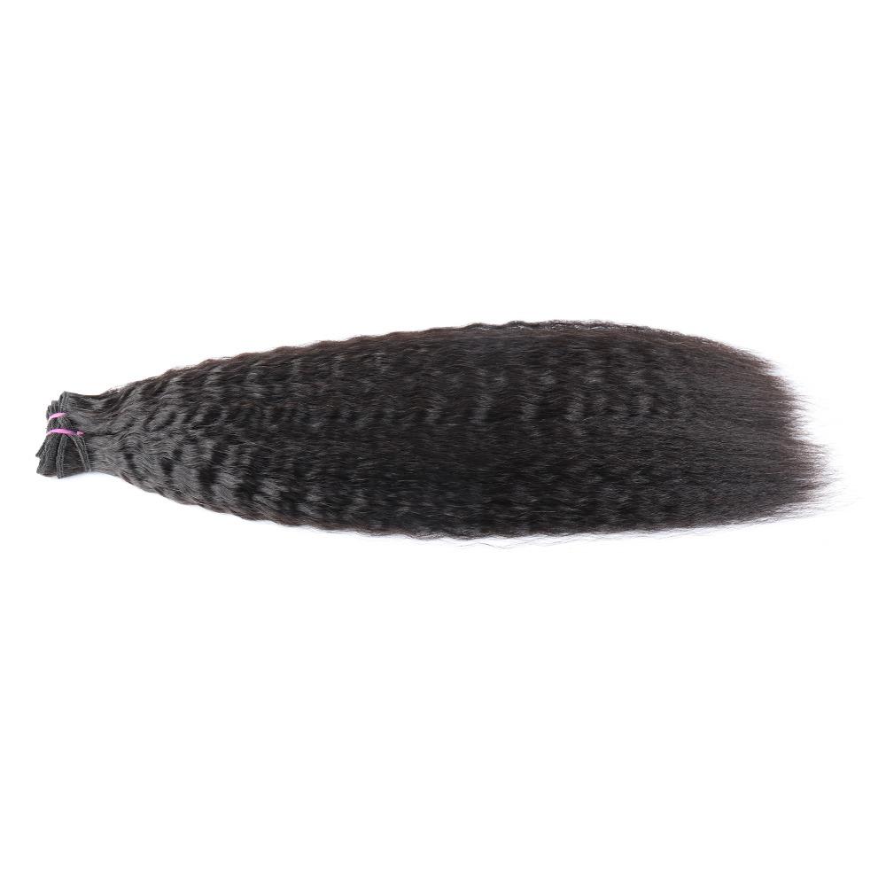 Super Double Drawn 12A Grade Kinky Straight BUNDLES with CLOSURES & FR - GlamAura