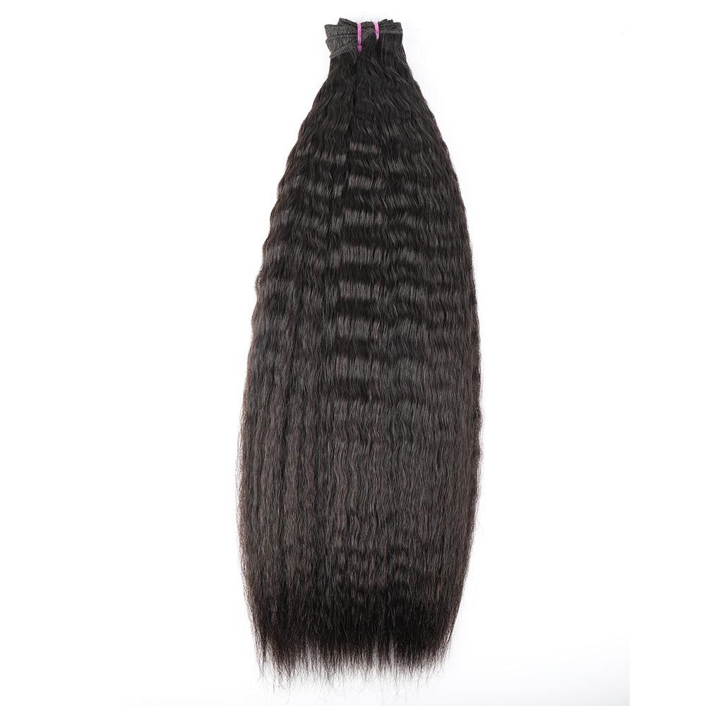 Super Double Drawn 12A Grade Kinky Straight BUNDLES with CLOSURES & FR - GlamAura