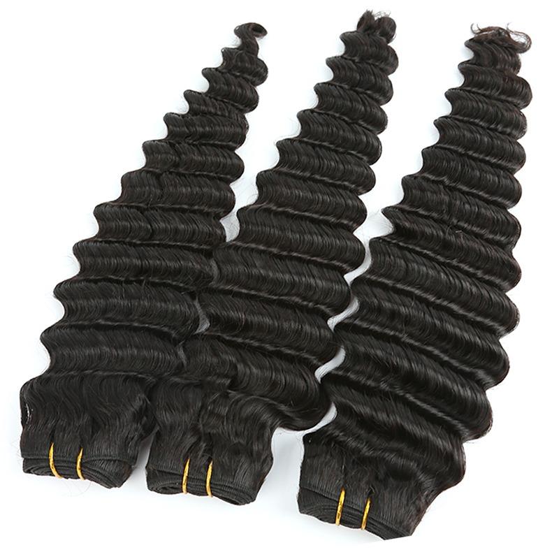 Super Double Drawn 12A Grade Loose Deep Wave BUNDLES with CLOSURES & F - GlamAura