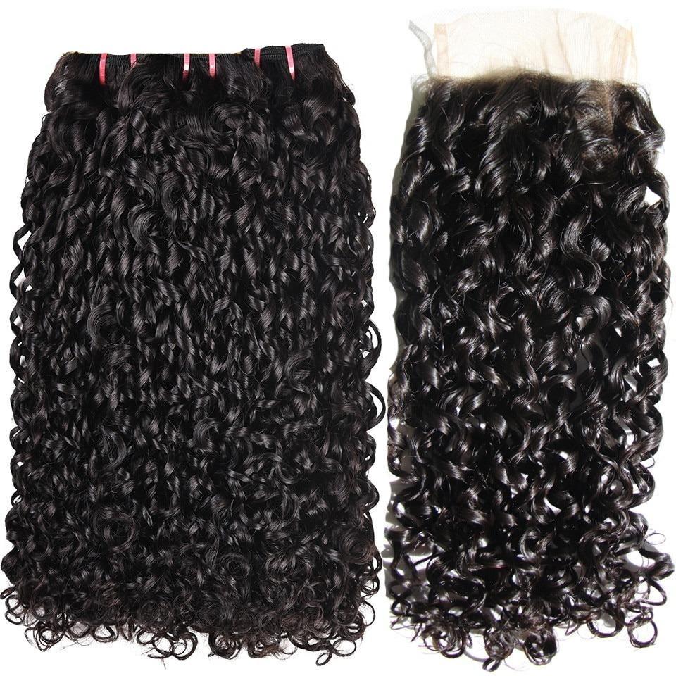 Super Double Drawn 12A Grade Pissy Curl BUNDLES with CLOSURES & FRONTA - GlamAura