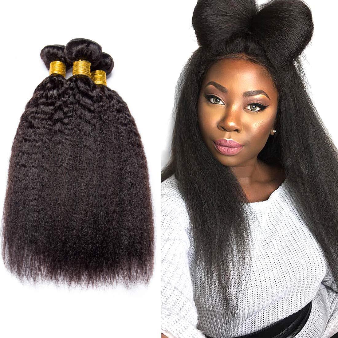10A Grade 1/3/4 Bundles Mongolian Kinky Straight Human Hair Extension - GlamAura