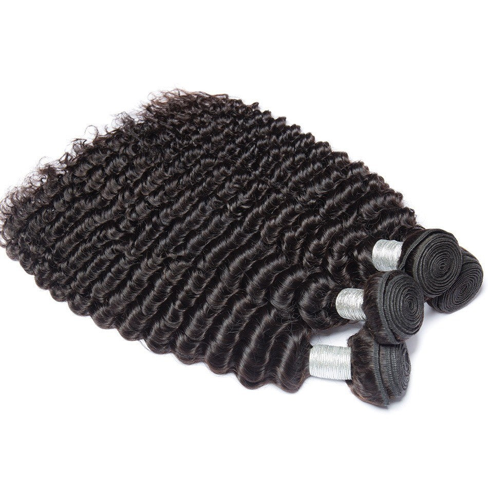 10A Grade 1/3/4 Deep Wave Brazilian Human Hair Bundles - GlamAura