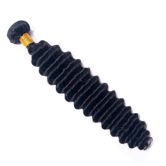 10A Grade 1/3/4 Loose Deep Wave Weave Brazilian Human Hair Extension B - GlamAura