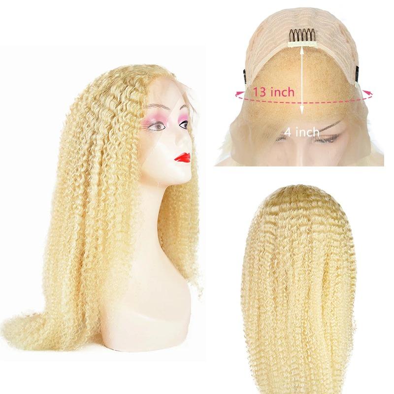 Beumax 200% Density 613 Blonde 13x4 Lace Frontal 13x6 Brazilian Curly - GlamAura