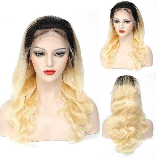 Body Wave 1B/613 Transparent Lace 13x4 Frontal Wig 4x4 Closure Wig 13x - GlamAura