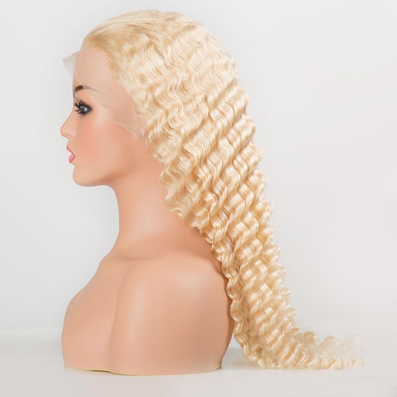 Deep Wave 613 Transparent Lace 13x4 Frontal Wig 4x4 Closure Wig 13x6x1 - GlamAura