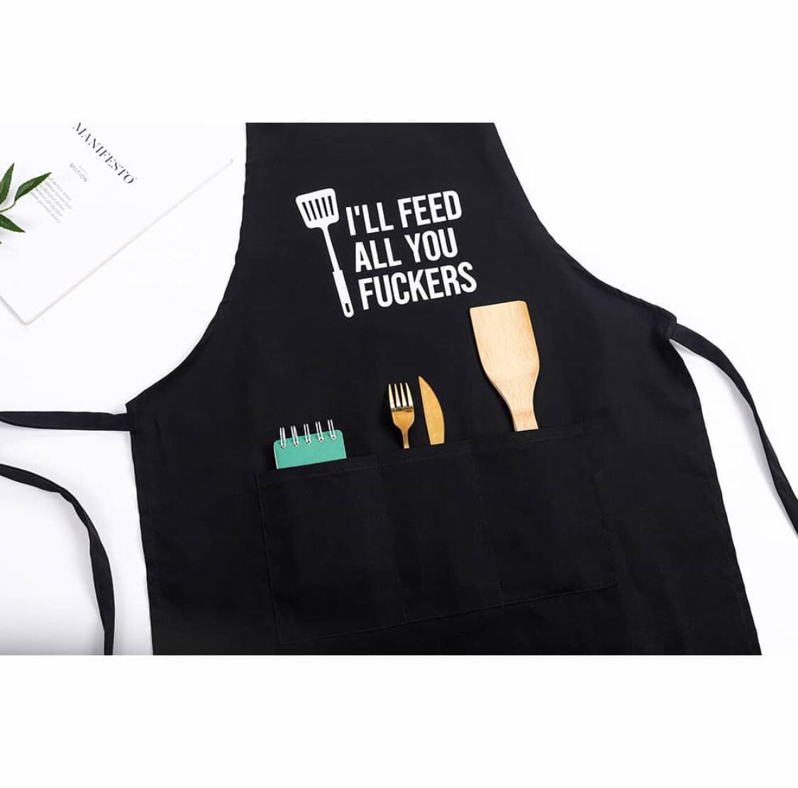 Women Men Solid Linens apron kitchen Pocket For home and kitchen Adjus - GlamAura