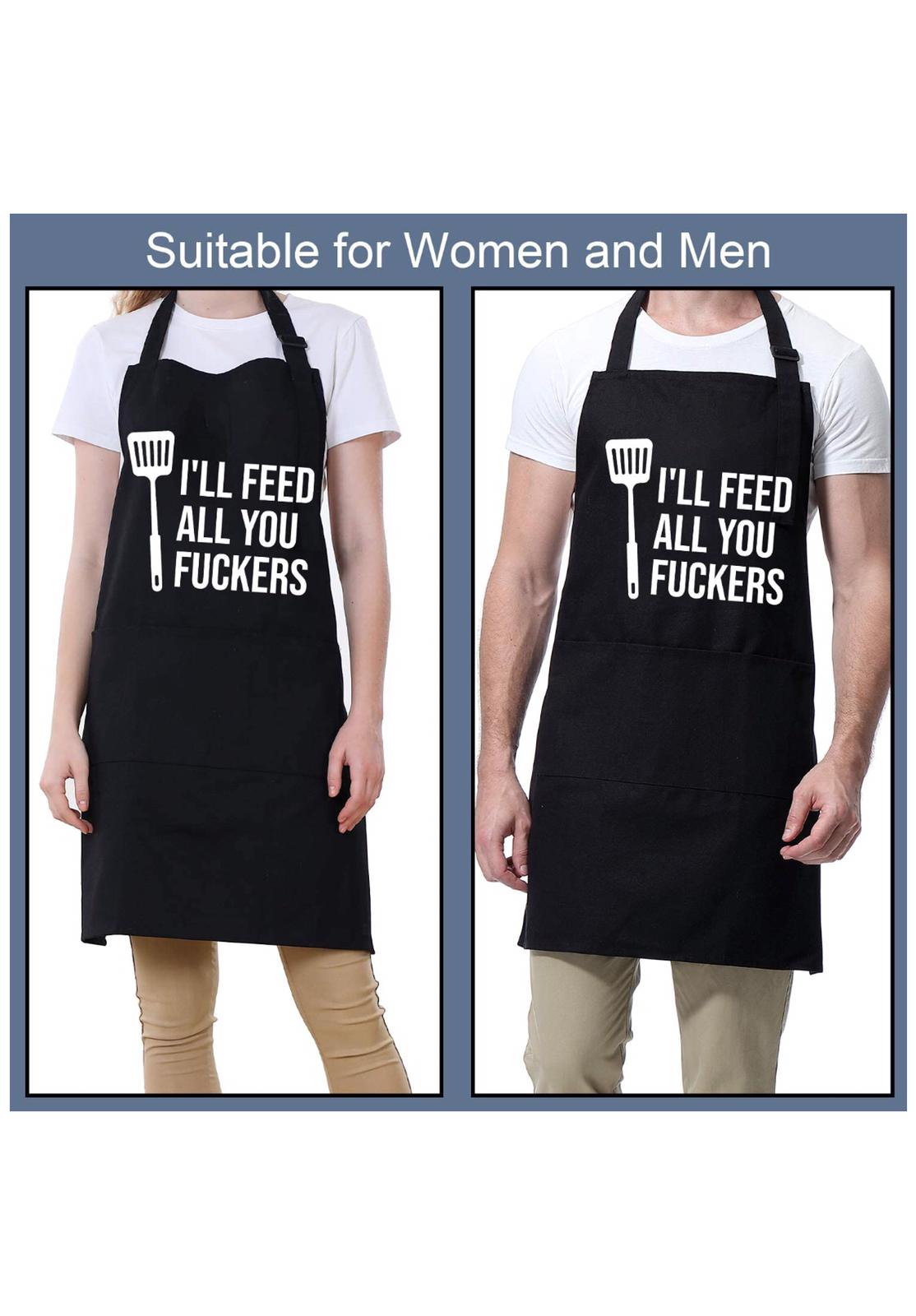 Women Men Solid Linens apron kitchen Pocket For home and kitchen Adjus - GlamAura