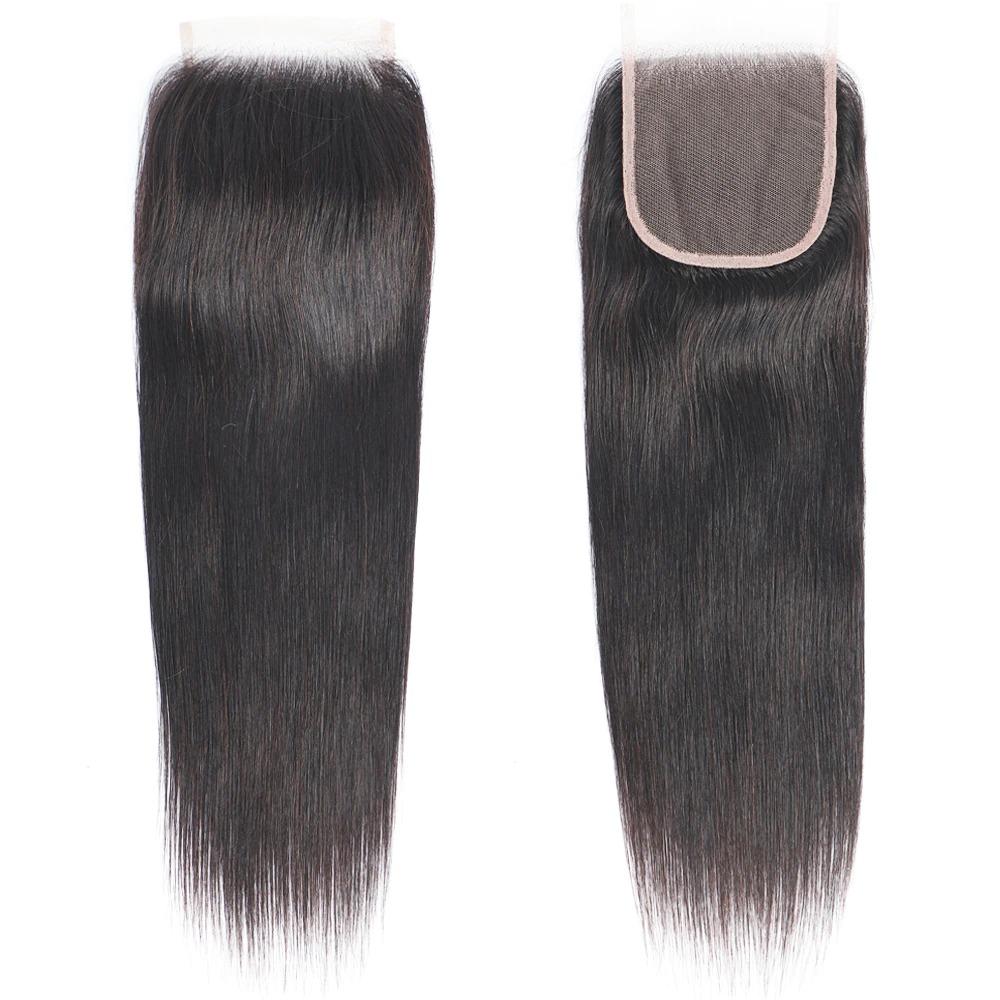 10A Grade Straight 4x4 Brazilian  5x5 Lace 6x6 Closure Remy Human Hair - GlamAura