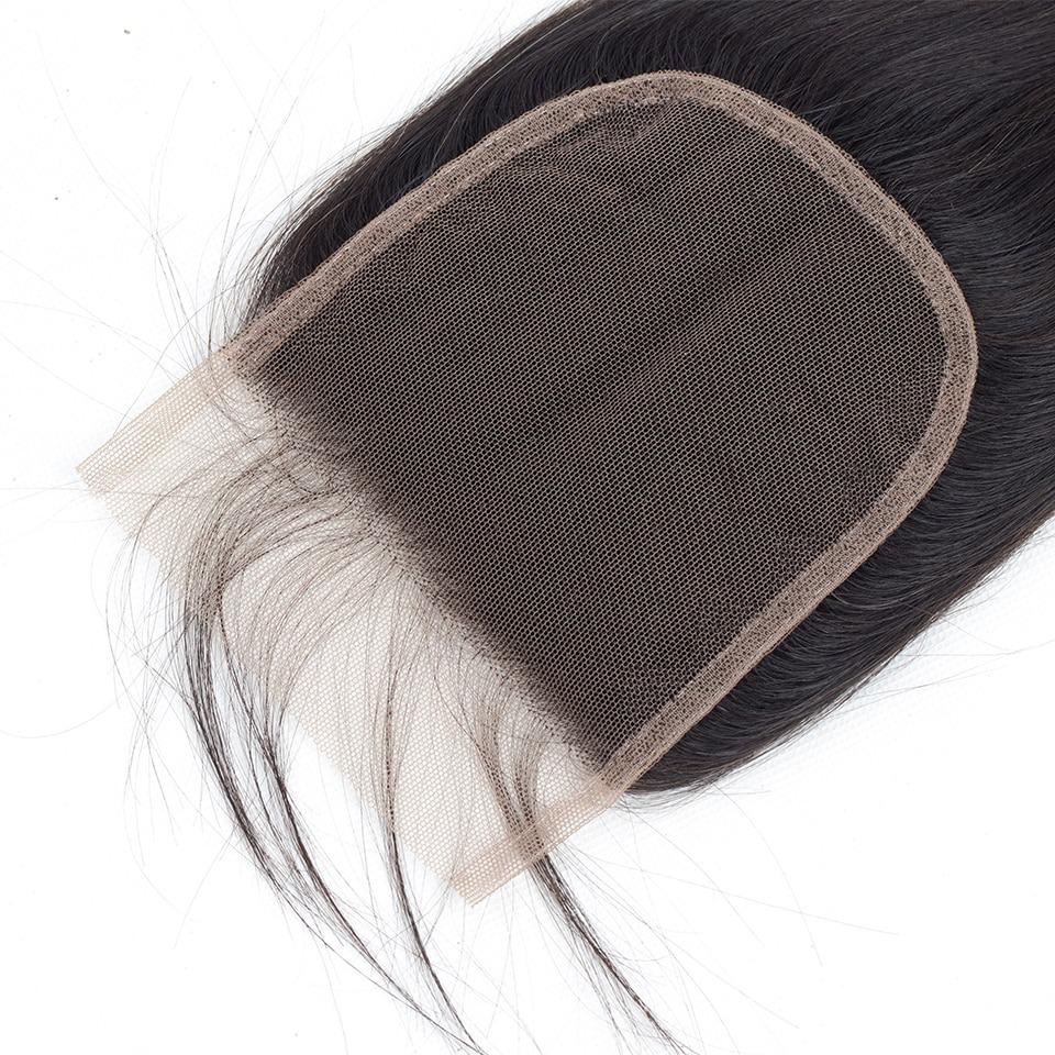 10A Grade Straight 4x4 Brazilian  5x5 Lace 6x6 Closure Remy Human Hair - GlamAura