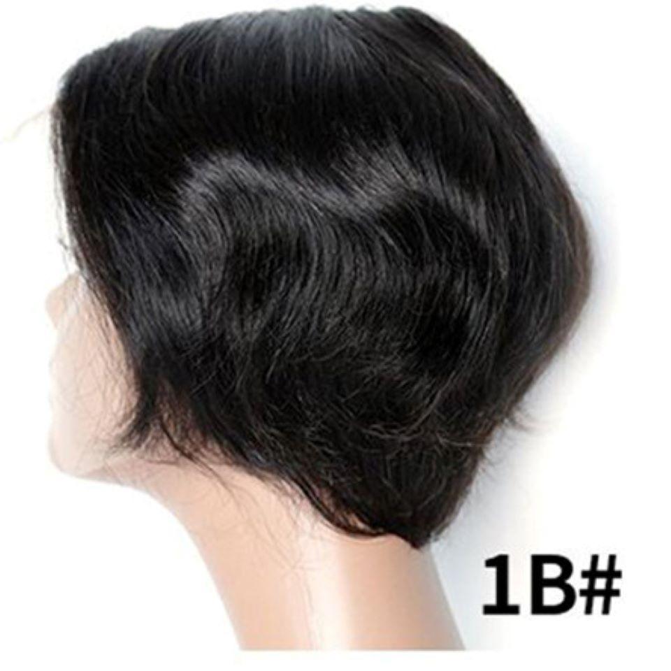 Ombre Short Bob Pixie Cut 13x4x1 T Lace Front Straight Human Hair Wigs - GlamAura